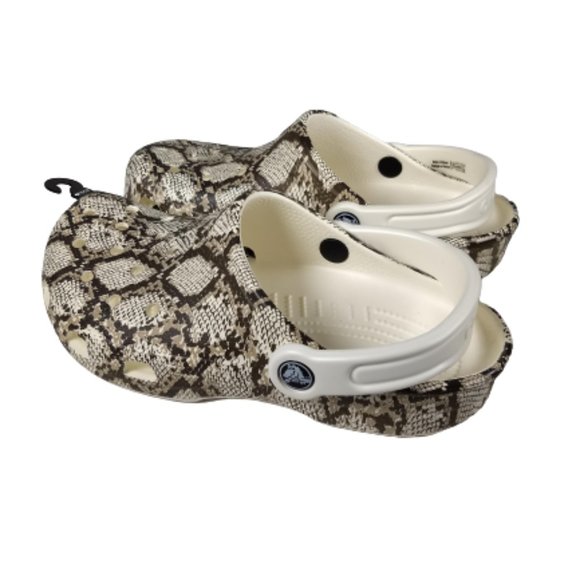classic snake print clog